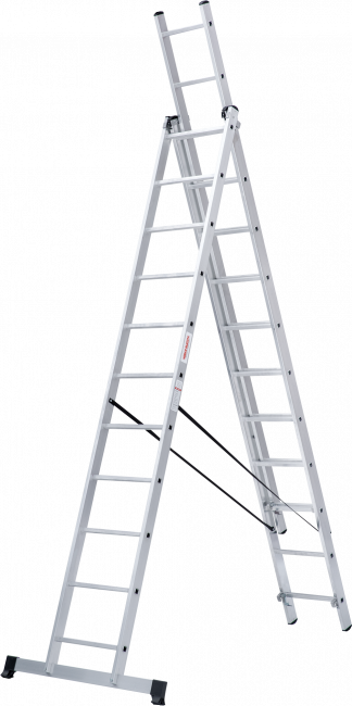 Лестница алюминиевая 3 секции (11стп. 7,36/выс.) стремянка Sarayli