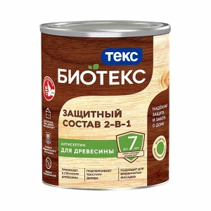 Защитно-антисептическое покрытие БИОТЕКС цвет орех