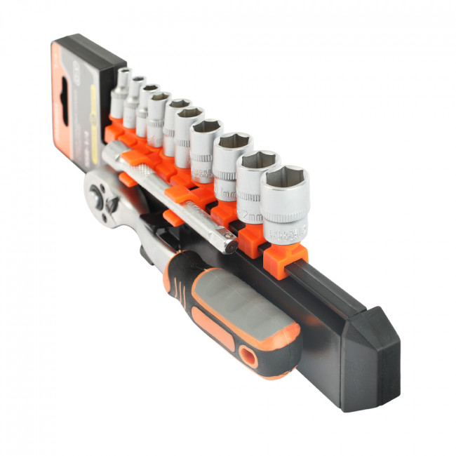 Набор торцовых головок PATRIOT SSR-1/4, CrV сталь, трещотка, удлинитель, 12 предм.