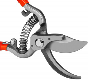 Секатор цельнокованный с эргономичными рукоятками, плоскостной, рез до 25мм GRINDA