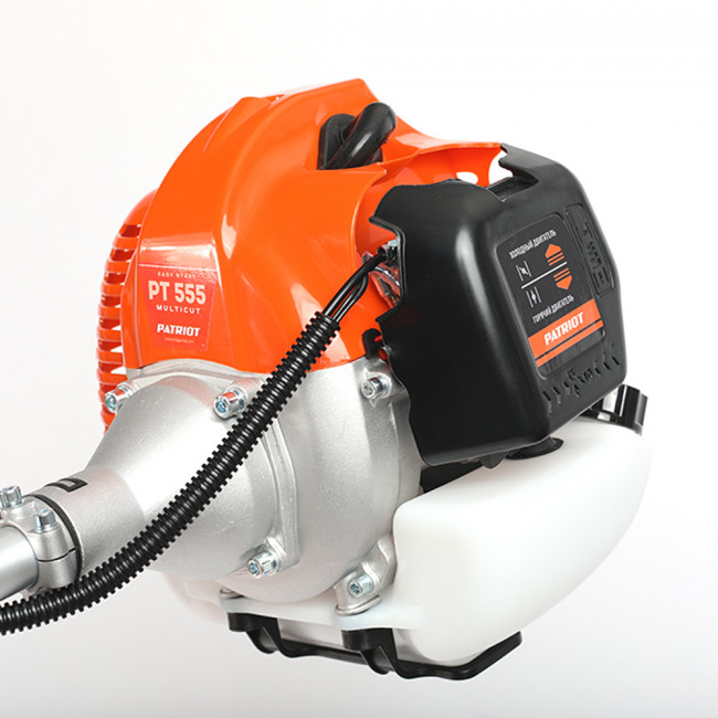 Триммер бензиновый PATRIOT PT 555 (1+1), 52сс, 3.0л.с,жесткий вал,U-рукоятка,катушка Comfort+3Т нож