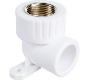 Отвод комбинированный полипропиленовый внутренний с креплением