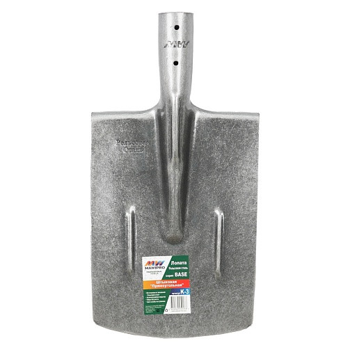 Лопата штыковая рельсовая сталь прямоугольная серая К-3 MAWIPRO