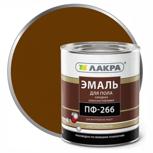 Эмаль ПФ-266 жёлто-коричневая 3кг Лакра
