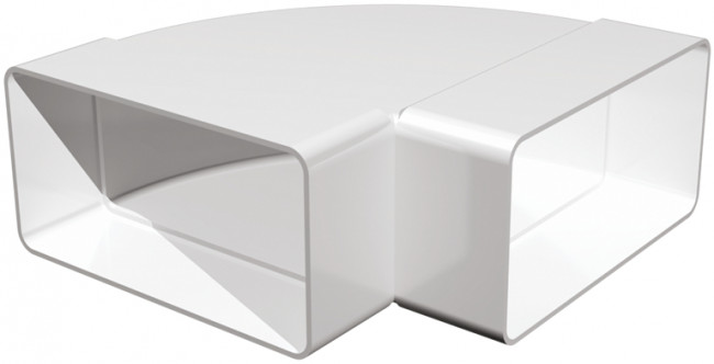 Колено для плоского канала горизонтальное 120х60 Эвент