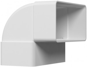 Колено для плоского канала вертикальное 120х60 Эвент