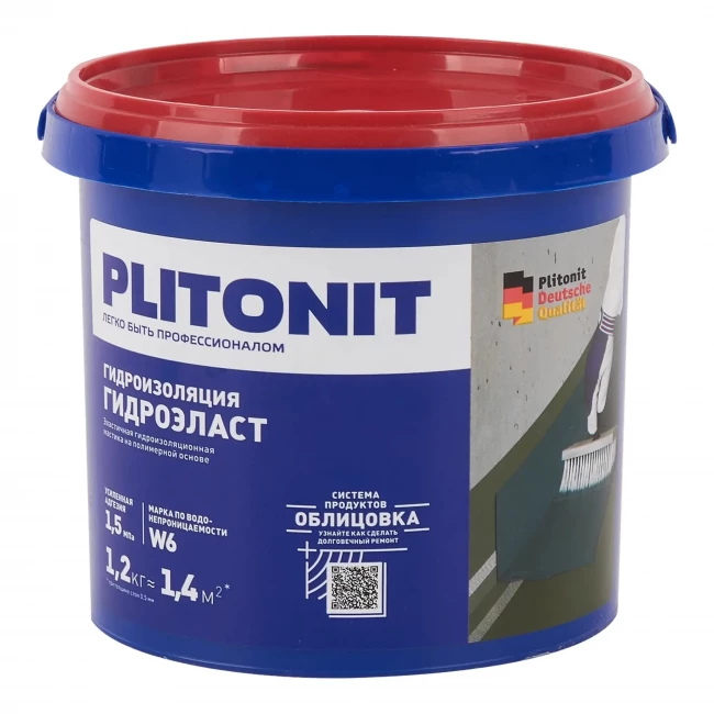 Мастика гидроизоляционная эластичная ГидроЭласт ПЛИТОНИТ