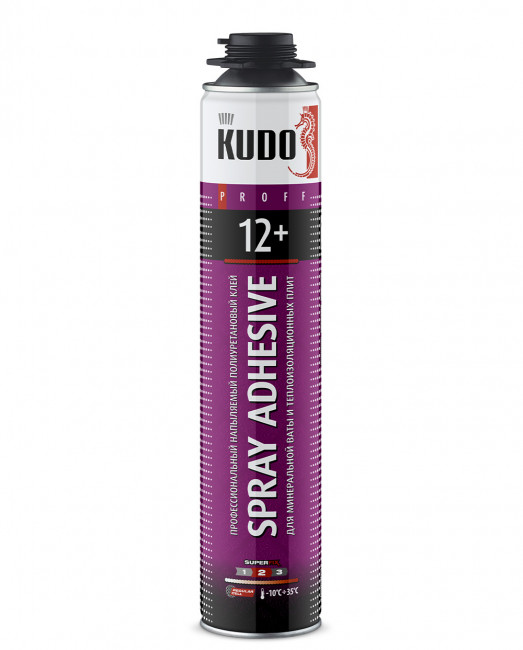 Клей-пена профессиональный напыляемый для минеральной ваты KUDO® PROFF SPRAY ADHESIVE 12+