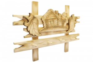 Вешалка "ДОМИК" резная 