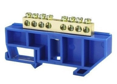 Шина нулевая 6х9 8 групп с изолятором