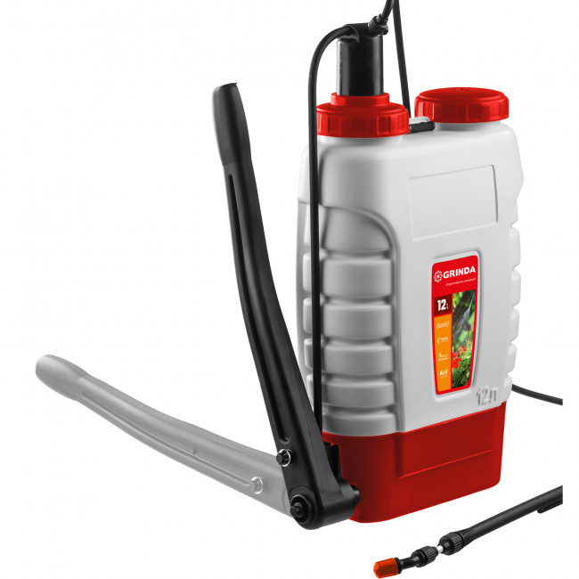 Опрыскиватель GRINDA KS-12, ранцевый 12 л, с телескопическим удлинителем