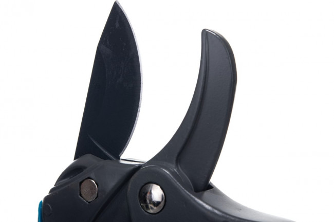 Секатор с алюминиевыми рукоятками, с эфесом, контактный, рез до 20 мм GRINDA PROLine