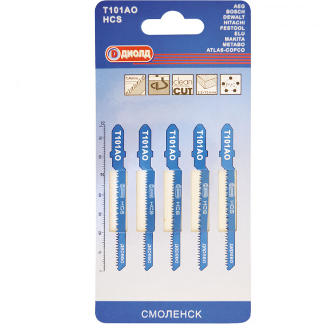  Пилки для лобзика Диолд T101AO