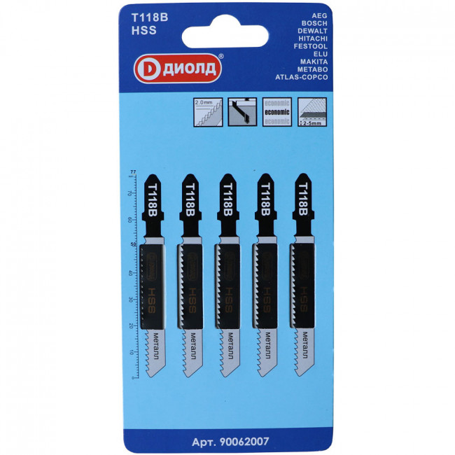  Пилки для лобзика Диолд Т118B