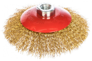 Щётка для УШМ  тарелка витая проволока Matrix