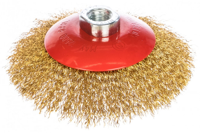 Щётка для УШМ  тарелка витая проволока Matrix