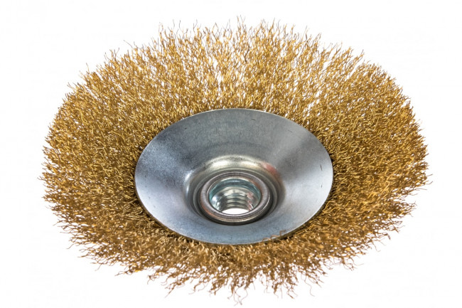 Щётка для УШМ  тарелка витая проволока Matrix