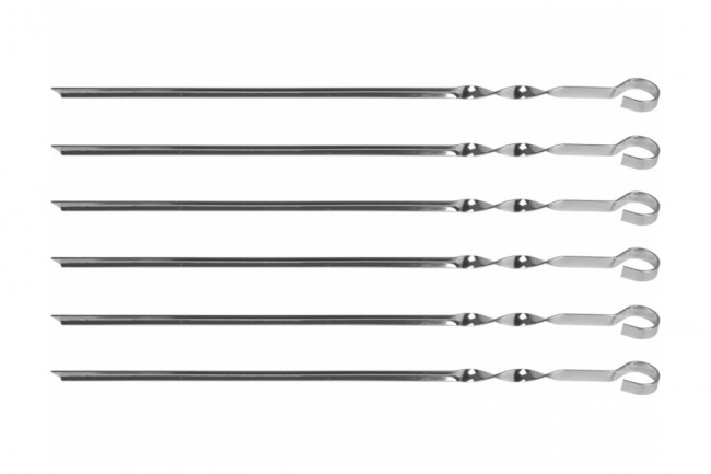 Шампуры, уголок, 550мм, 6шт в упаковке GRINDA "BARBECUE"