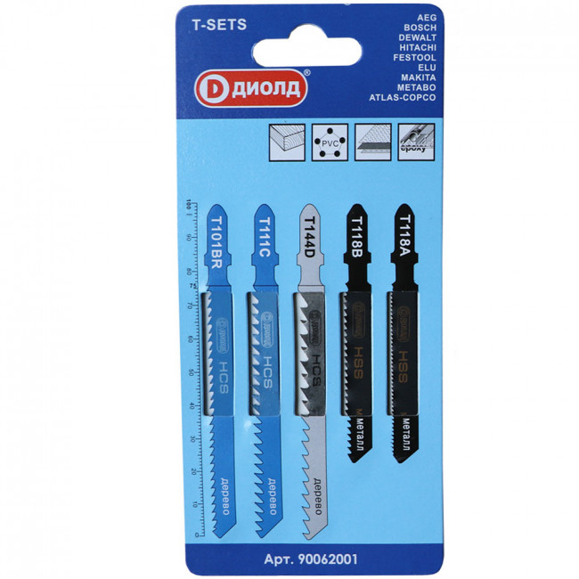 Пилки для лобзика Диолд Д101 (Т101BR, Т144D, Т111С, Т118В, Т118А)