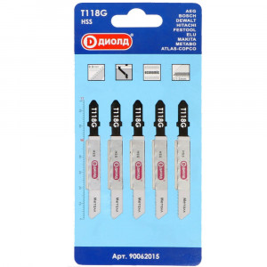 Пилки для лобзика Диолд T118G