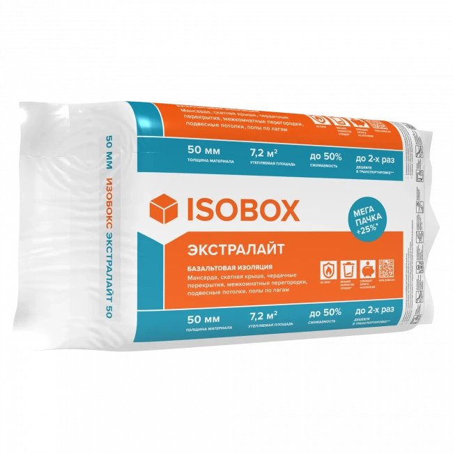 Утеплитель ИЗОБОКС плита 800х600 мм