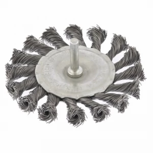 Щётка для дрели плоская со шпилькой крученая металлическая проволока Matrix