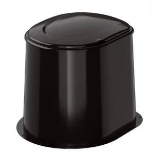 Туалет дачный пластиковый с крышкой