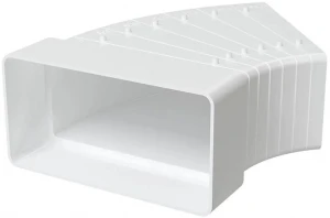 Колено для плоского канала разноугловое 120х60 Эвент