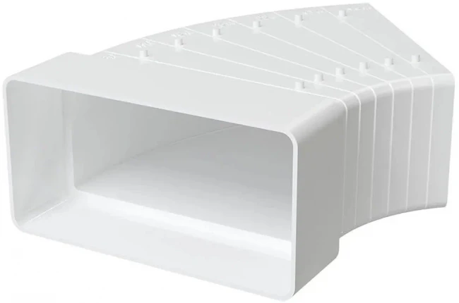 Колено для плоского канала разноугловое 120х60 Эвент