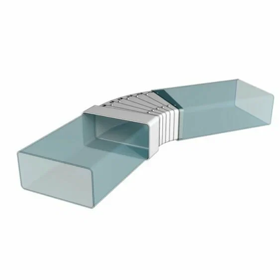 Колено для плоского канала разноугловое 120х60 Эвент