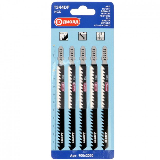 Пилки для лобзика Диолд T344DP