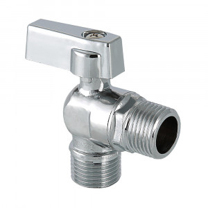Кран шаровой угловой для сантехнических приборов  1/2"х3/4" н/н ручка-флажок