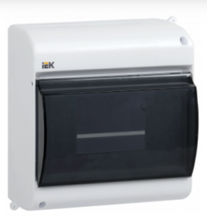 Бокс навесной IEK ЩРН-П- 4 IMKP42-N-04-30-12 для 4 автоматов открытая установка с прозрачной крышкой 