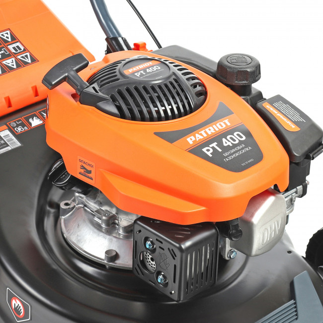 Газонокосилка бензиновая PATRIOT PT 400, 130сс, 3,5л.с., 41см, 45л. трав., метал. дека,