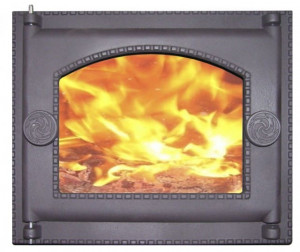 Дверца топочная чугунная ДТ-6АС RLK 365 со стеклом(282х240мм)  